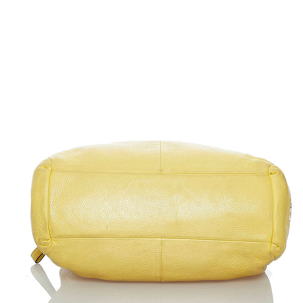 コーチ イエロー レザー トートバッグ レディース COACH 【中古】