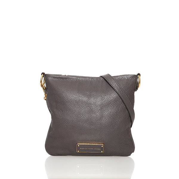 マークバイマークジェイコブス 斜め掛け ショルダーバッグ グレー レザー レディース MARC BY MARC JACOBS 【中古】