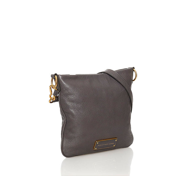 マークバイマークジェイコブス 斜め掛け ショルダーバッグ グレー レザー レディース MARC BY MARC JACOBS 【中古】