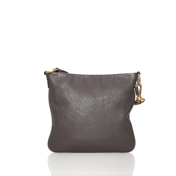 マークバイマークジェイコブス 斜め掛け ショルダーバッグ グレー レザー レディース MARC BY MARC JACOBS 【中古】