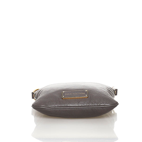 マークバイマークジェイコブス 斜め掛け ショルダーバッグ グレー レザー レディース MARC BY MARC JACOBS 【中古】