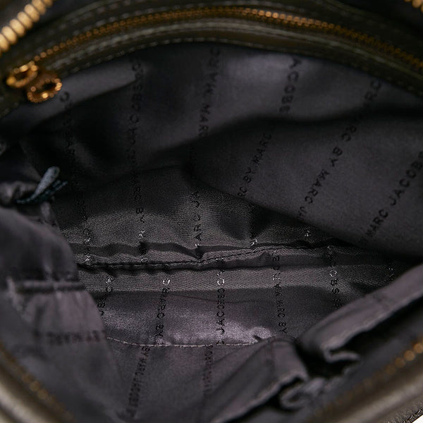 マークバイマークジェイコブス 斜め掛け ショルダーバッグ グレー レザー レディース MARC BY MARC JACOBS 【中古】