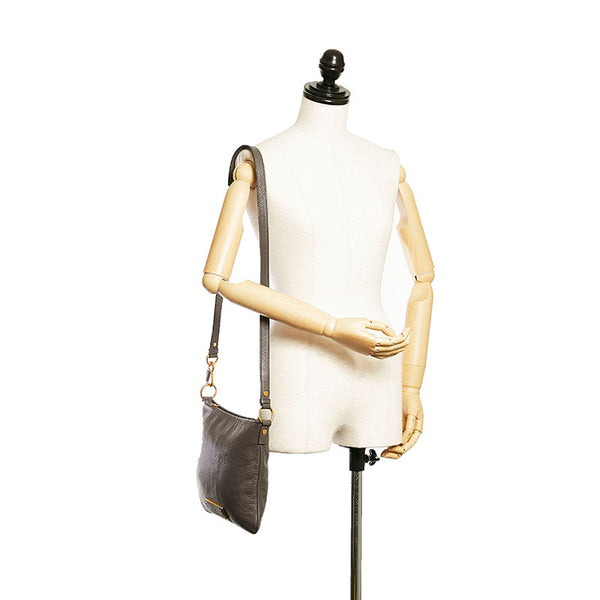 マークバイマークジェイコブス 斜め掛け ショルダーバッグ グレー レザー レディース MARC BY MARC JACOBS 【中古】