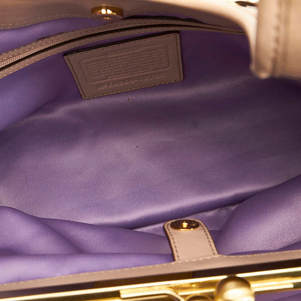 コーチ ショルダーバッグ E0869 ベージュ レザー レディース COACH 【中古】