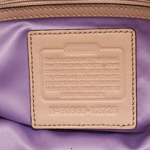 コーチ ショルダーバッグ E0869 ベージュ レザー レディース COACH 【中古】
