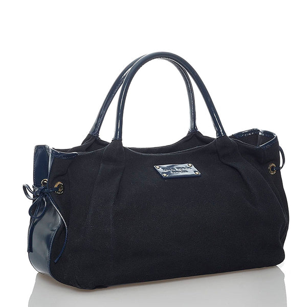 ケイトスペード ハンドバッグ ネイビー キャンバス レザー レディース Kate Spade 【中古】