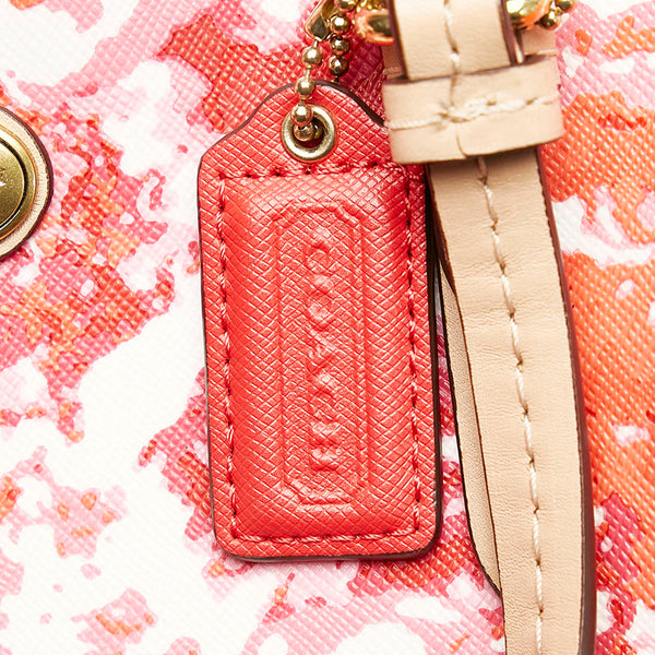 コーチ ピンク PVC レザー ハンドバッグショルダーバッグ 2WAY レディース COACH 【中古】