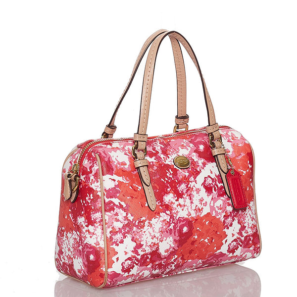 コーチ ピンク PVC レザー ハンドバッグショルダーバッグ 2WAY レディース COACH 【中古】