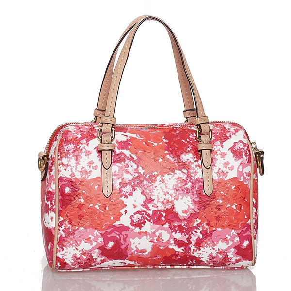 コーチ ピンク PVC レザー ハンドバッグショルダーバッグ 2WAY レディース COACH 【中古】