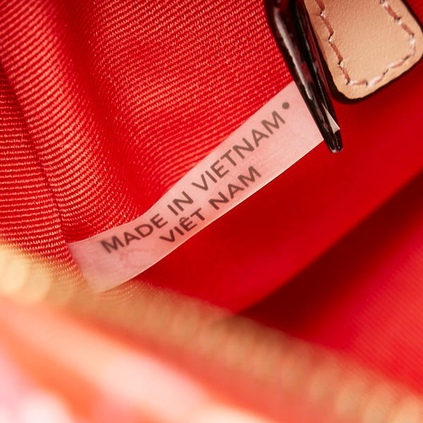 コーチ ピンク PVC レザー ハンドバッグショルダーバッグ 2WAY レディース COACH 【中古】