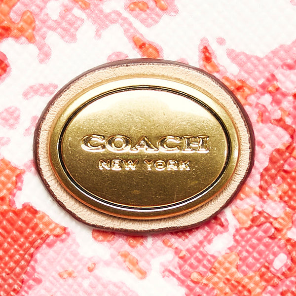 コーチ ピンク PVC レザー ハンドバッグショルダーバッグ 2WAY レディース COACH 【中古】