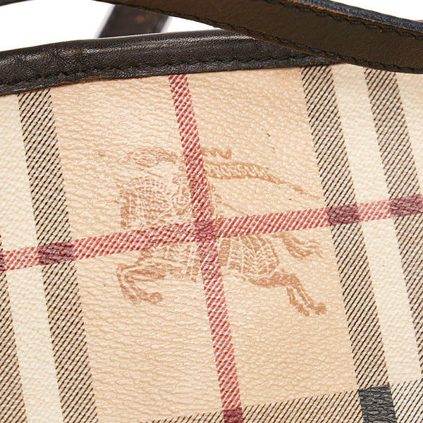 バーバリー シャドーホース　 ベージュ PVC レザー トートバッグ レディース BURBERRY 【中古】