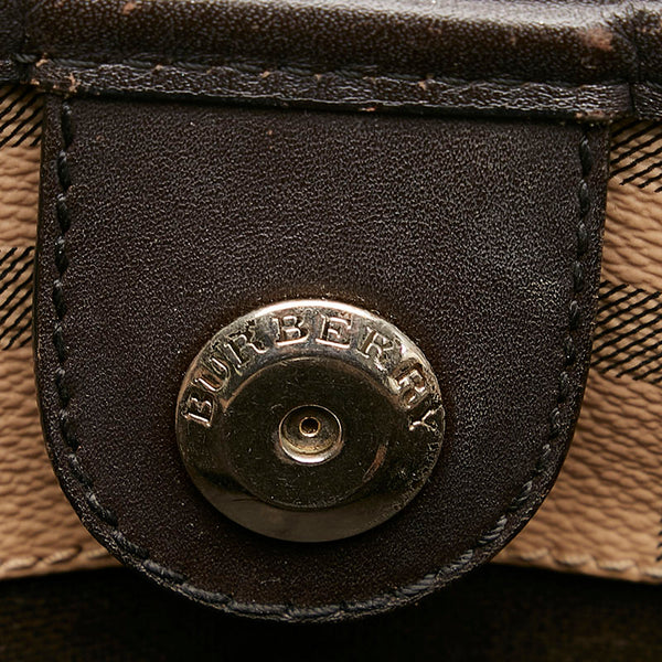バーバリー シャドーホース　 ベージュ PVC レザー トートバッグ レディース BURBERRY 【中古】