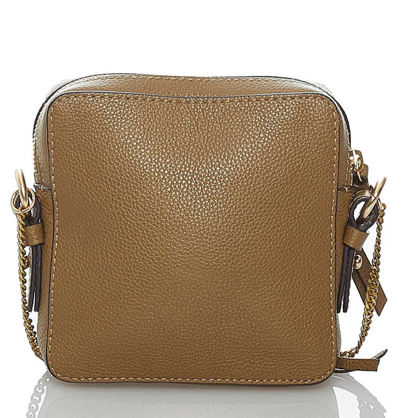 シーバイクロエ カーキ レザー スウェード チェーン ショルダーバッグ レディース SEE BY CHLOE 【中古】