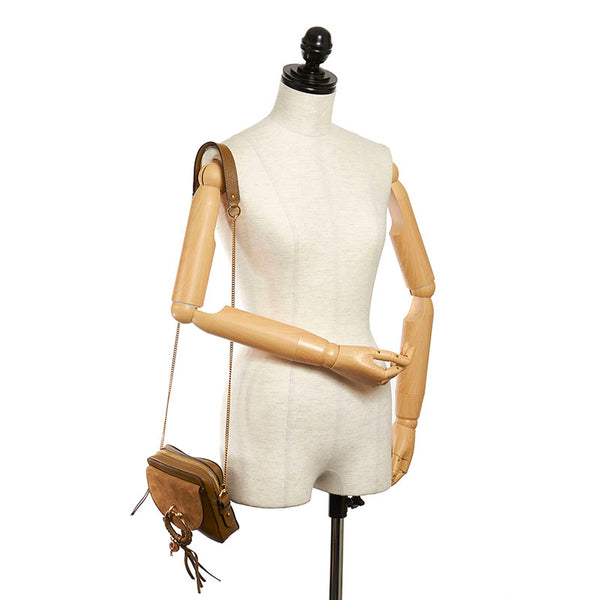 シーバイクロエ カーキ レザー スウェード チェーン ショルダーバッグ レディース SEE BY CHLOE 【中古】