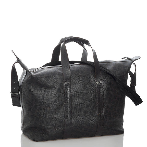 ダンヒル ブラウン PVC レザー ボストンバッグ ショルダーバッグ 2WAY メンズ Dunhill 【中古】