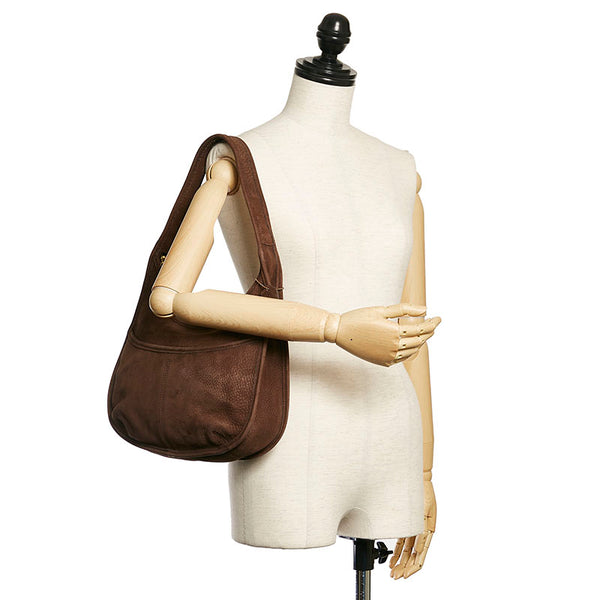 コーチ ワンショルダー 4395 ブラウン スウェード レディース COACH 【中古】