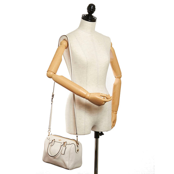 コーチ ハンドバッグ ショルダーバッグ 2WAY F57521 ホワイト レザー レディース COACH 【中古】