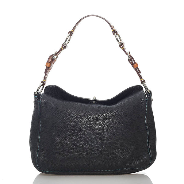 コーチ 8A38 ブラック レザー ショルダーバッグ レディース COACH 【中古】