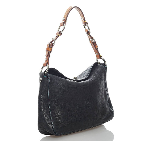 コーチ 8A38 ブラック レザー ショルダーバッグ レディース COACH 【中古】