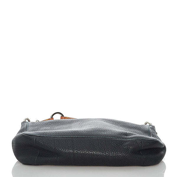 コーチ 8A38 ブラック レザー ショルダーバッグ レディース COACH 【中古】