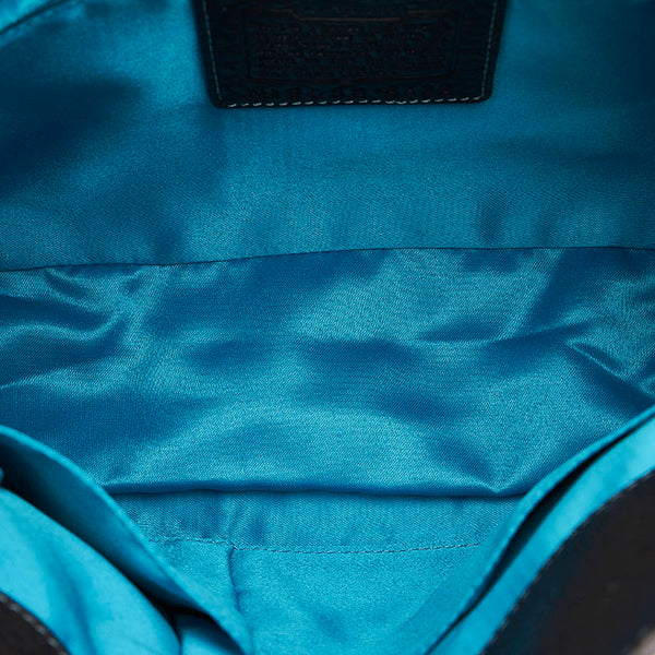 コーチ 8A38 ブラック レザー ショルダーバッグ レディース COACH 【中古】