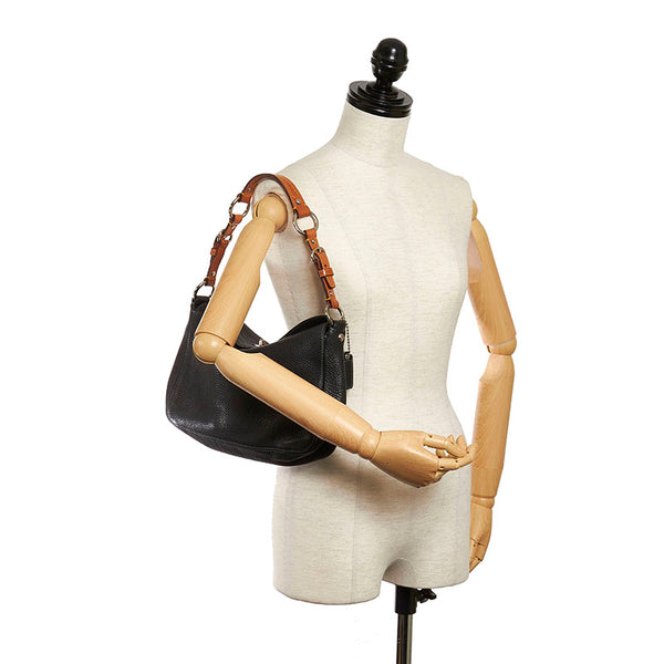 コーチ 8A38 ブラック レザー ショルダーバッグ レディース COACH 【中古】