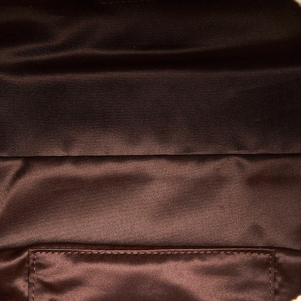 コーチ シグネチャー F15443 ブラウン ベージュ キャンバス レザー ハンドバッグ ショルダーバッグ 2WAY レディース COACH 【中古】