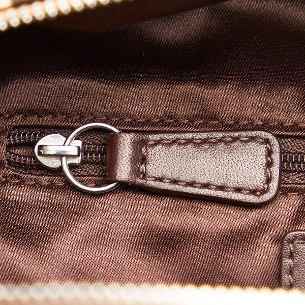 コーチ シグネチャー F15443 ブラウン ベージュ キャンバス レザー ハンドバッグ ショルダーバッグ 2WAY レディース COACH 【中古】