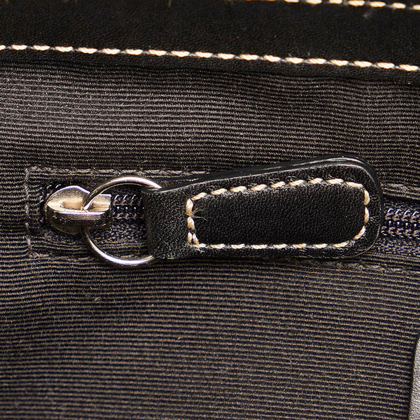 コーチ シグネチャー 斜め掛け ショルダーバッグ 6835 ブラック キャンバス レザー レディース COACH 【中古】