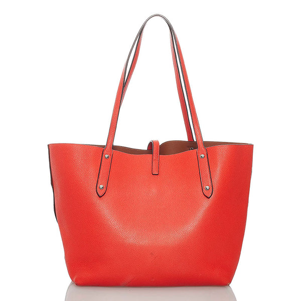 コーチ トートバッグ レッド レザー レディース COACH 【中古】