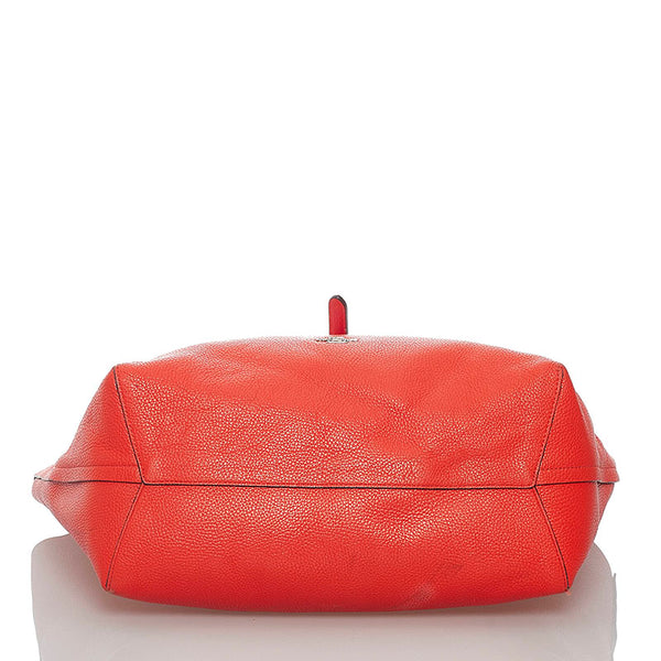 コーチ トートバッグ レッド レザー レディース COACH 【中古】