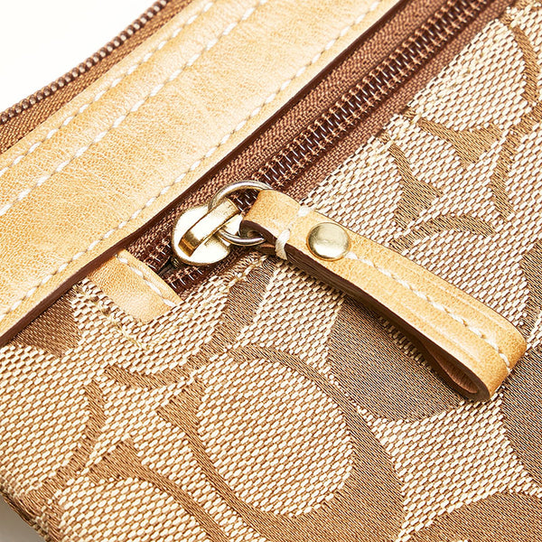 コーチ シグネチャー ウエストバッグ ショルダーバッグ 2WAY ブラウン キャンバス レザー レディース COACH 【中古】