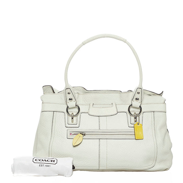 コーチ ハンドバッグ 13160 ホワイト レザー レディース COACH 【中古】