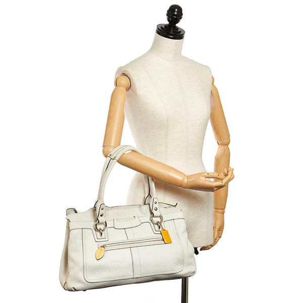 コーチ ハンドバッグ 13160 ホワイト レザー レディース COACH 【中古】