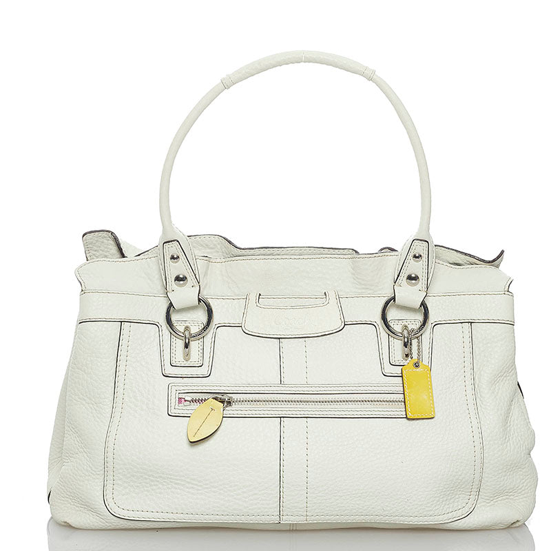 コーチ ハンドバッグ 13160 ホワイト レザー レディース COACH 【中古】