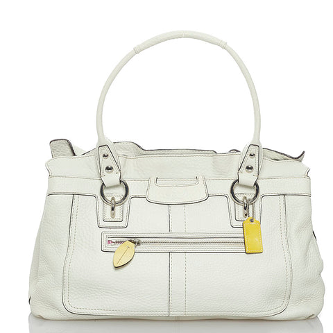 コーチ ハンドバッグ 13160 ホワイト レザー レディース COACH 【中古】