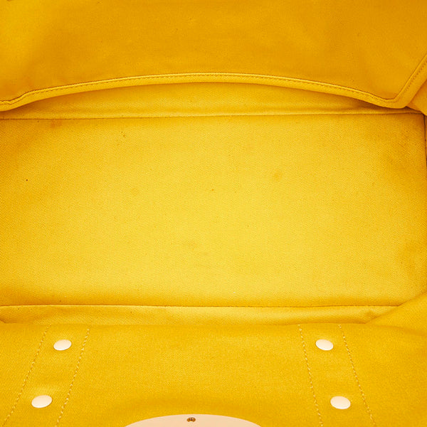 コーチ ブルー ホワイト キャンバス トートバッグ レディース COACH 【中古】