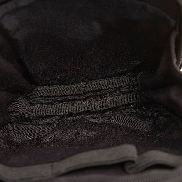 グッチ GGキャンバス ハンドバッグ 039 1156 ブラック キャンバス レザー レディース GUCCI 【中古】