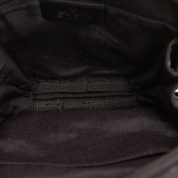 グッチ GGキャンバス ハンドバッグ 039 1156 ブラック キャンバス レザー レディース GUCCI 【中古】