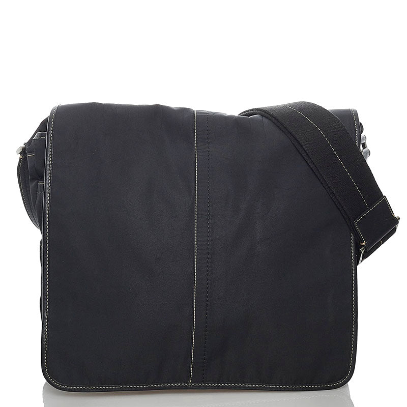 コーチ F05300 ブラック ナイロン レザー 斜めがけ ショルダー メンズ COACH 【中古】