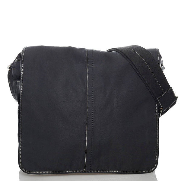 コーチ F05300 ブラック ナイロン レザー 斜めがけ ショルダー メンズ COACH 【中古】