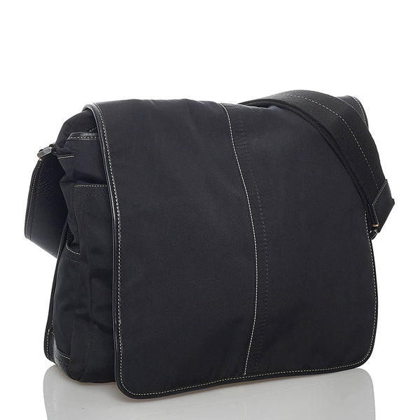 コーチ F05300 ブラック ナイロン レザー 斜めがけ ショルダー メンズ COACH 【中古】