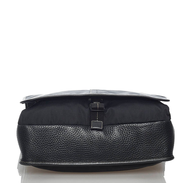 コーチ F05300 ブラック ナイロン レザー 斜めがけ ショルダー メンズ COACH 【中古】