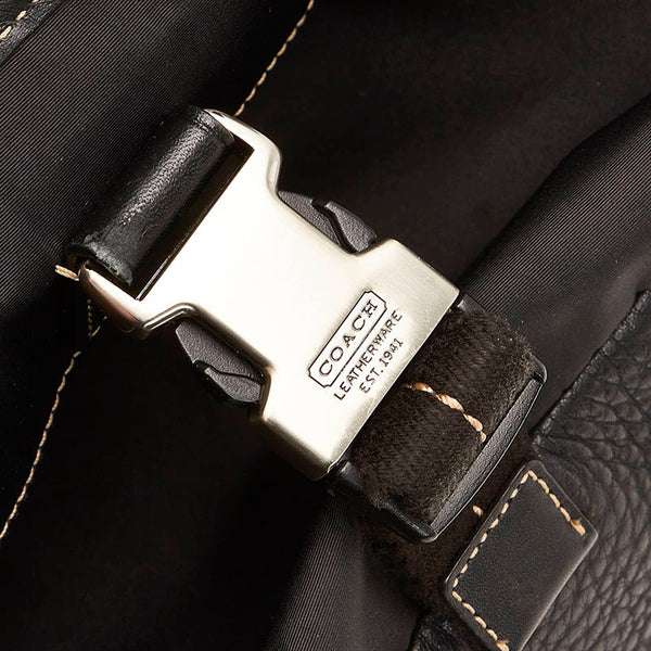 コーチ F05300 ブラック ナイロン レザー 斜めがけ ショルダー メンズ COACH 【中古】