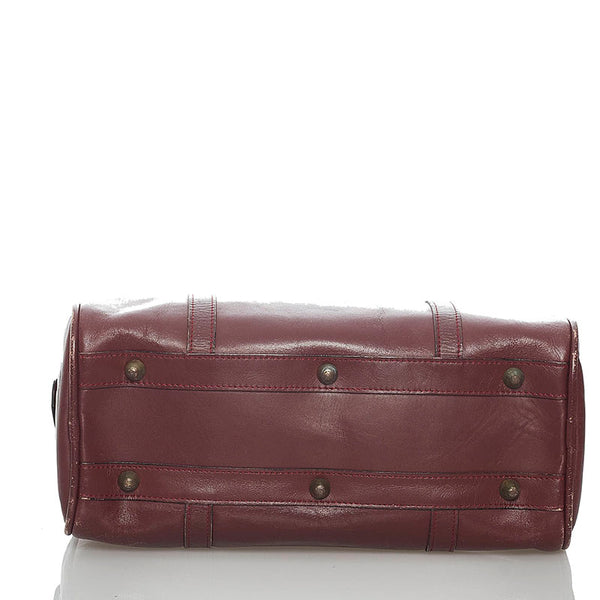 カルティエ マスト ボルドー レザー ハンドバッグ ミニボストン レディース CARTIER 【中古】