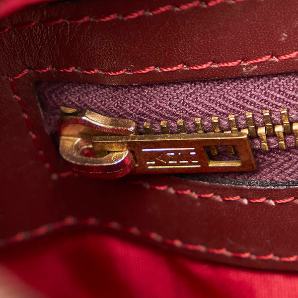 カルティエ マスト ボルドー レザー ハンドバッグ ミニボストン レディース CARTIER 【中古】