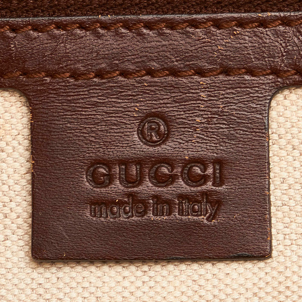 グッチ ディアマンテ 247209 ブラウン レザー トートバッグ レディース GUCCI 【中古】