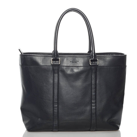 コーチ F54758 ブラック レザー トートバッグ メンズ COACH 【中古】