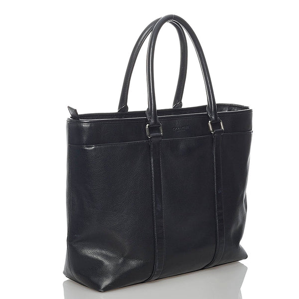 コーチ F54758 ブラック レザー トートバッグ メンズ COACH 【中古】